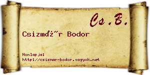 Csizmár Bodor névjegykártya